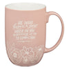 Good Work Pink Floral Ceramic Coffee Mug - Philippians 1:6 - KI Gifts Christian Supplies