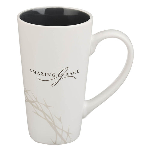Amazing Grace White Crown of Thorns Ceramic Mug
