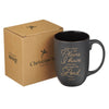 I Know the Plans Graphite Gray Ceramic Mug - Jeremiah 29:11