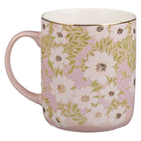 Bless and Keep You Blush Bloom Ceramic Coffee Mug - Numbers 6:24