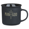 Man of God Matte Black Ceramic Coffee Mug - 1 Timothy 6:11 - KI Gifts Christian Supplies