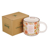 Trust in the Lord Coral Cascade Ceramic Coffee Mug - Isaiah 40:31