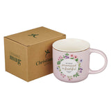Faithful Promise Pink Floral Ceramic Coffee Mug - Hebrews 10:23