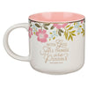 Things Are Possible Pink Poppy Ceramic Coffee Mug - Matthew 19:26
