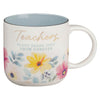 Teachers Plant Seeds Blue Floral Ceramic Coffee Mug - KI Gifts Christian Supplies