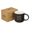 A Man's Heart Black Ceramic Coffee Mug - Proverbs 16:9