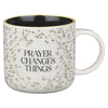 Prayer Changes Things Gold Leaf Ceramic Coffee Mug - KI Gifts Christian Supplies