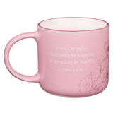 Always Be Joyful Pink Ceramic Coffee Mug - 1 Thessalonians 5:16