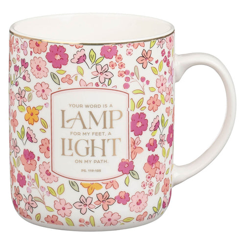 Lamp for My Feet Pink Meadow Ceramic Coffee Mug - Psalm 119:105