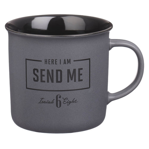 Send Me Charcoal Gray Ceramic Coffee Mug - Isaiah 6:8
