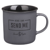 Send Me Charcoal Gray Ceramic Coffee Mug - Isaiah 6:8