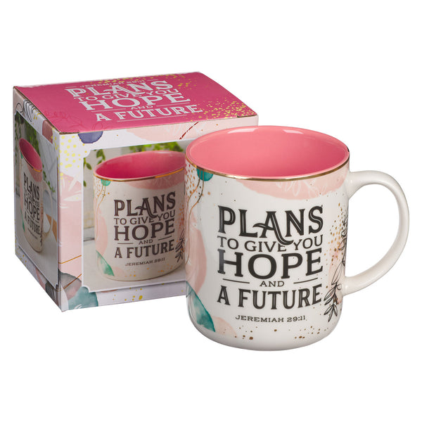 Plans to Give You Hope Muted Watercolor Ceramic Mug - Jeremiah 29:11