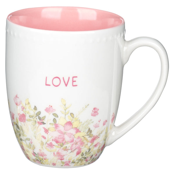 Faith Hope and Love Petite Floral Mug Set