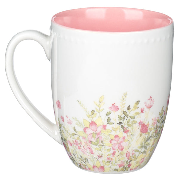 Faith Hope and Love Petite Floral Mug Set