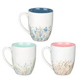 Faith Hope and Love Petite Floral Mug Set