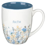 Faith Hope and Love Petite Floral Mug Set