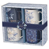 Blue Floral Tile Ceramic Mug Set - KI Gifts Christian Supplies