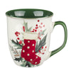 Adore Him Poinsettia Ceramic Coffee Mug Set - Isaiah 9:6 - KI Gifts Christian Supplies