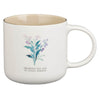 Thinking of You Cream Bouquet Ceramic Mug Set - Philippians 1:3-4