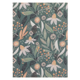 The Through Christ Green Floral Medium Notebook - Philippians 4:13