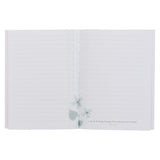 The Through Christ Green Floral Medium Notebook - Philippians 4:13