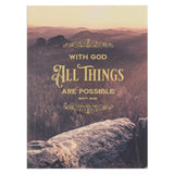 With God All Things Are Possible Mountain Medium Notebook - Matthew 19:26 - KI Gifts Christian Supplies