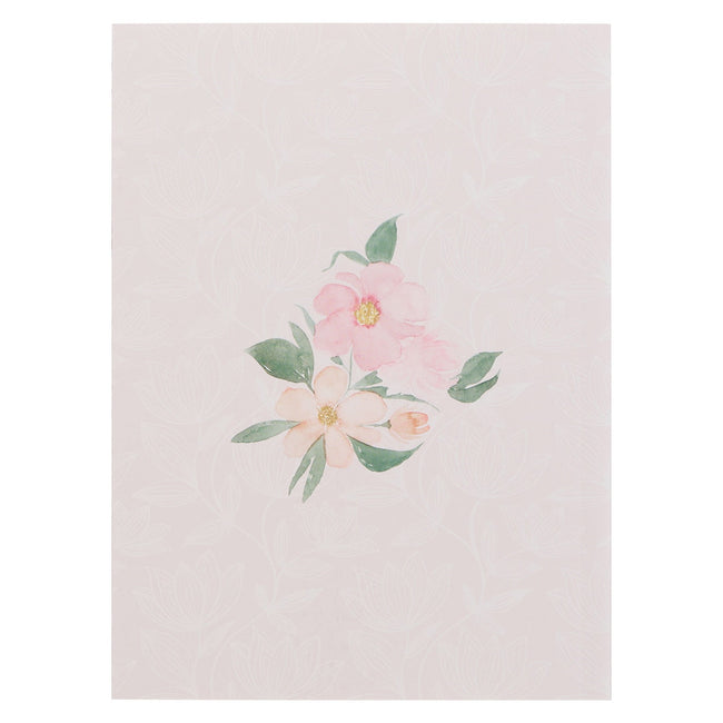 Be Still and Know Pink Floral Medium Notebook - Psalm 46:10