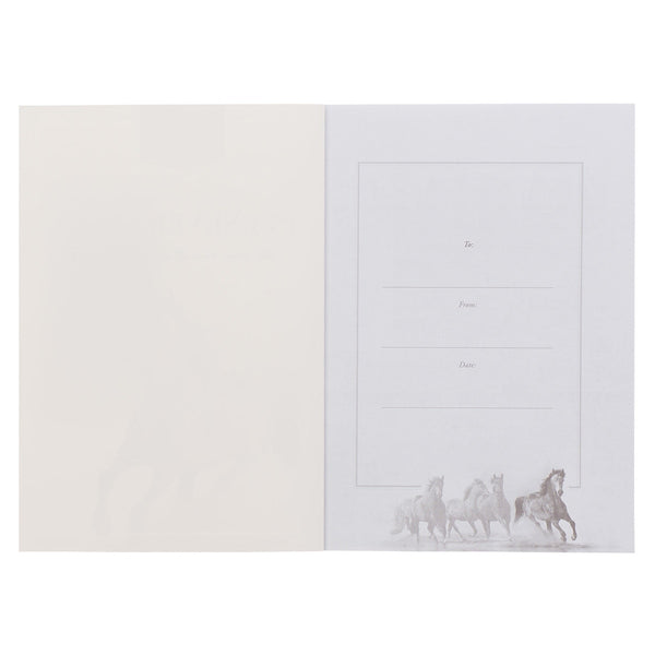 Perseverance Brown Stallion Medium Notebook - Hebrews 12:1