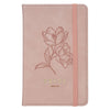 Trust Mottled Blush Faux Leather Hardcover Notebook with Elastic Band Closure - Proverbs 3:5 - KI Gifts Christian Supplies