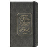 I Know the Plans Graphite Gray Faux Leather Hardcover Notebook with Elastic Closure - Jeremiah 29:11 - KI Gifts Christian Supplies