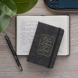I Know the Plans Graphite Gray Faux Leather Hardcover Notebook with Elastic Closure - Jeremiah 29:11