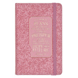 Hope and a Future Pink Bloom Faux Leather Hardcover Notebook with Elastic Closure - Jeremiah 29:11