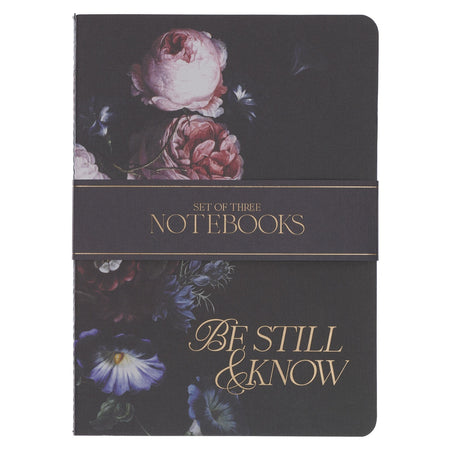 I Can Do All Things Honey-brown and Navy Large Notebook Set - Philippians 4:13