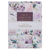 Strength and Dignity Purple Floral Notebook Set - Proverbs 31:25 - KI Gifts Christian Supplies