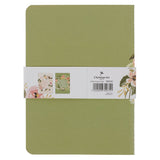 Good Gift and Rejoice Green and Cream Floral Medium Notebook Set