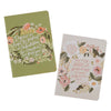 Good Gift and Rejoice Green and Cream Floral Medium Notebook Set