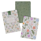 Sufficient Grace Floral Lattice Notebook Set - 2 Corinthians 12:9