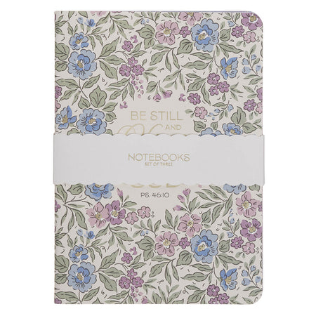 Blessed Purple Floral 3-Piece Large Notebook Set