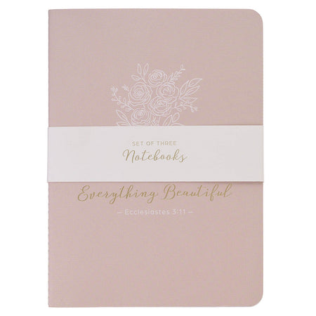 Blessed Purple Floral 3-Piece Large Notebook Set
