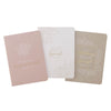 Everything Beautiful Blush and Taupe Floral 3-Piece Large Notebook Set - Ecclesiastes 3:11