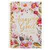 Amazing Grace Pink Floral Spiral Notebook - KI Gifts Christian Supplies