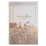 Amazing Grace Wildflower PVC Cover Spiral Notebook - Isaiah 53:5 - KI Gifts Christian Supplies