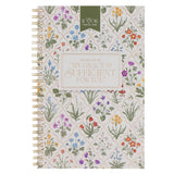 Sufficient Grace Taupe Meadow Soft Cover Spiral Notebook - 2 Corinthians 12:9 - KI Gifts Christian Supplies