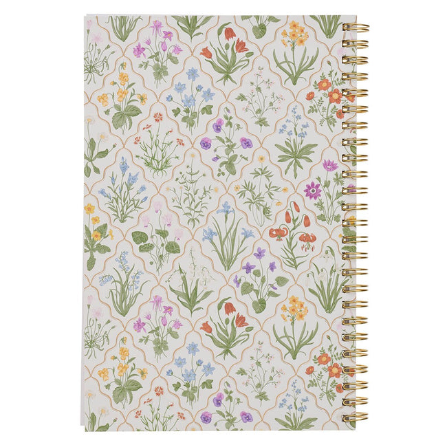 Sufficient Grace Taupe Meadow Soft Cover Spiral Notebook - 2 Corinthians 12:9