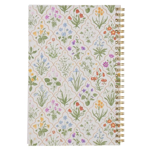 Sufficient Grace Taupe Meadow Soft Cover Spiral Notebook - 2 Corinthians 12:9