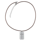 Man of God Silver Metal Men’s Necklace - 1 Timothy 6:11 - KI Gifts Christian Supplies