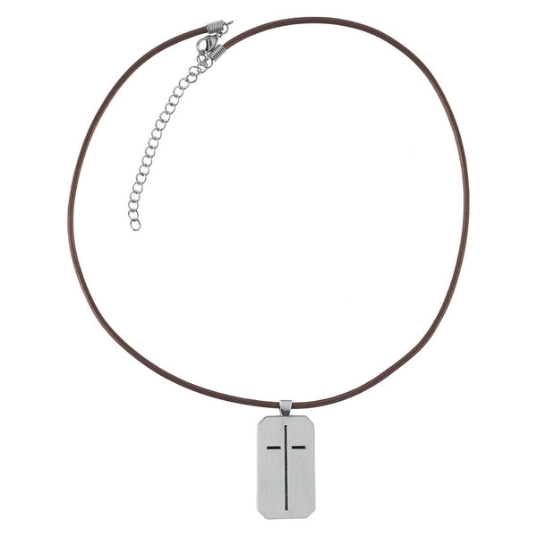 Man of God Silver Metal Men’s Necklace - 1 Timothy 6:11 - KI Gifts Christian Supplies