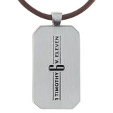 Man of God Silver Metal Men’s Necklace - 1 Timothy 6:11