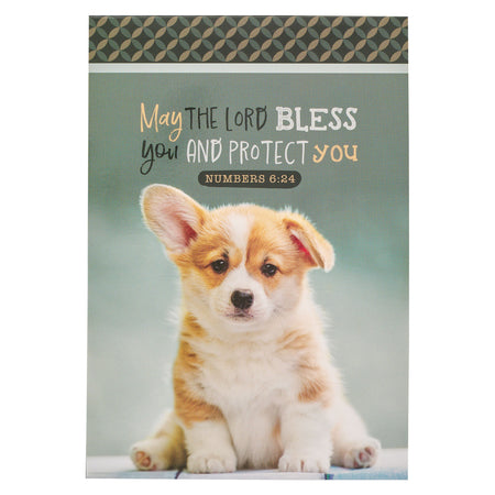 My Cup Overflows Teal Puppy Notepad - Psalm 23:5