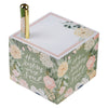 He Restores My Soul Green Floral Note Block and Pen Set - Psalm 23:3